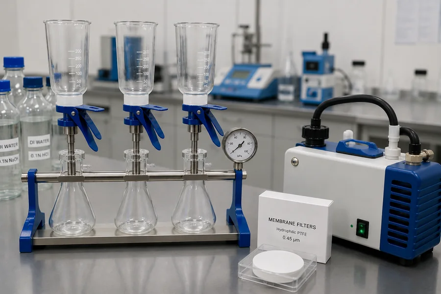 Laboratory filtration and injectivity testing apparatus